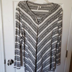 Plus Size Lightweight Sweater Grey, Cream & Black